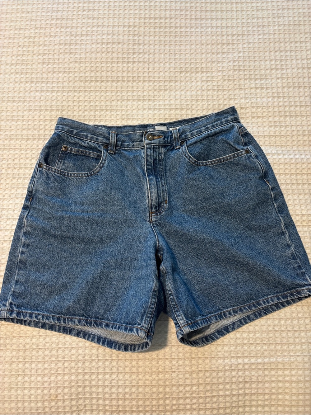 Liz Claiborne High Waist Denim Shorts - Blue